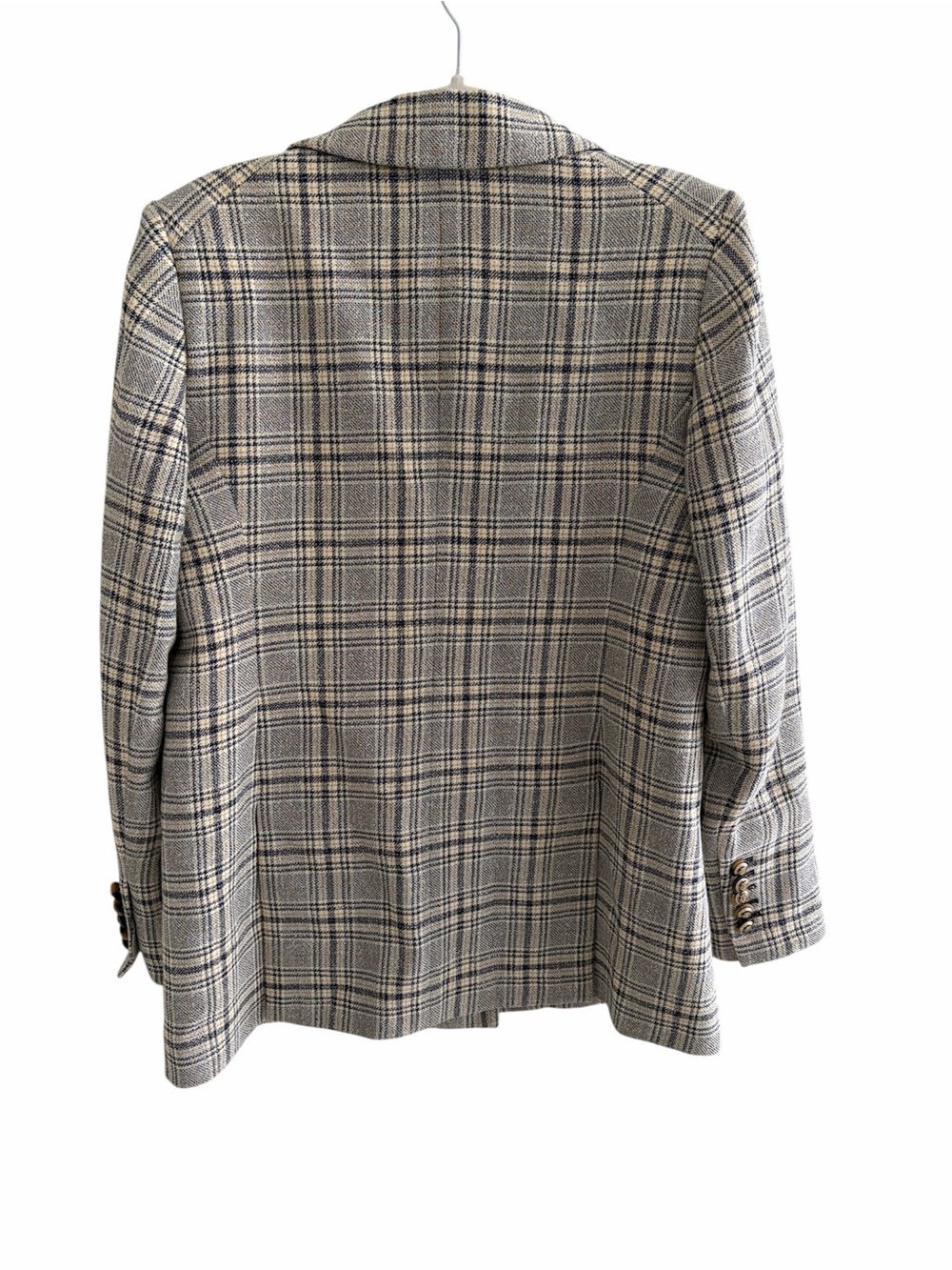 Veronica Beard Classic Plaid Blazer Jacket in Grey Size 10 - Picture 3 of 7